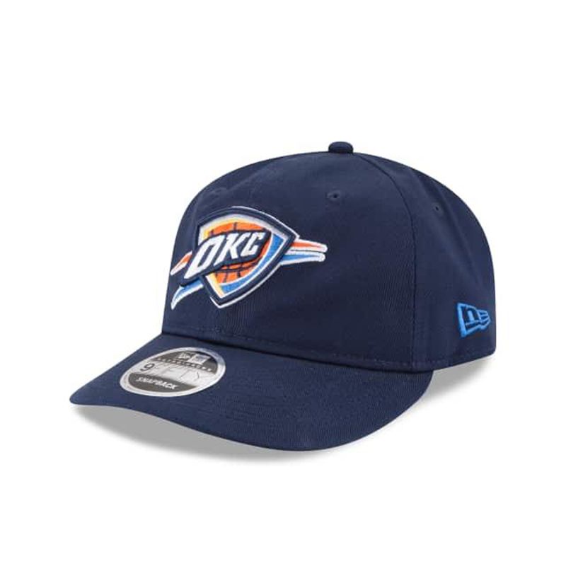 NBA Oklahoma City Thunder Team Choice Retro Crown 9Fifty Snapback (QUW7988) - Blue New Era Caps